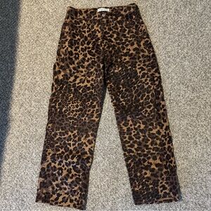 Abercrombie & Fitch Brown Animal Print Pants